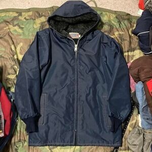 Vintage 70s sears put on shop nylon jacket  fur liner talon zip size 40/23.5